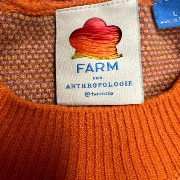 Anthropologie Farm Rio Sunset Striped Long Sleeve Dress - Picture 3 of 7